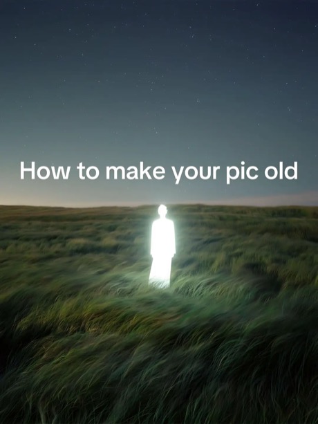 Viral TikTok slideshow: how to make your pic old